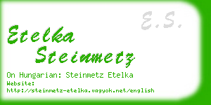 etelka steinmetz business card